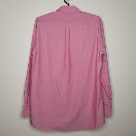 Tommy Hilfiger Men's Red Button Down 34-35 Fit - Picture 7 of 7